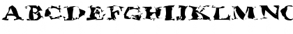 Download AluminumShredExtended Regular Font Uppercase Preview