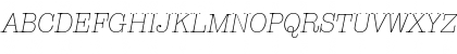 Download AmericanTypItcTEELig Italic Font Uppercase Preview