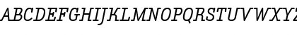 Download AmintaMediumItalic Regular Font Uppercase Preview
