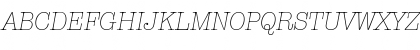 Download AmTypewriterITC Light Italic Font Uppercase Preview