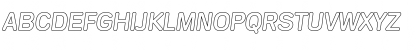 Download AndreasBeckerOutline Italic Font Uppercase Preview