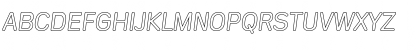 Download AndreasBeckerOutline-Light Italic Font Uppercase Preview
