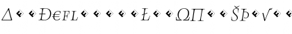 Download AngkoonTF-LightItalicSCExp Regular Font Uppercase Preview