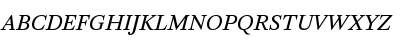 Download ArnhemLF-BlondItalic Regular Font Uppercase Preview