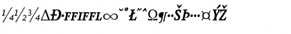 Download AtmaSerifExp-BoldItalicMC Regular Font Uppercase Preview
