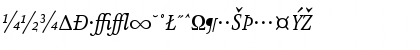 Download AtmaSerifExp-BookItalic Regular Font Uppercase Preview