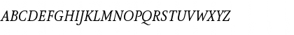 Download AtmaSerifTF-BookItalicQC Regular Font Uppercase Preview