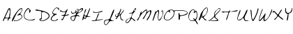 Download AubreysHand Regular Font Uppercase Preview