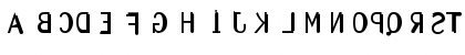 Download Awkward backwards Regular Font Uppercase Preview