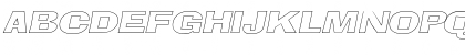 Download BloxOutlineExtended Italic Font Uppercase Preview