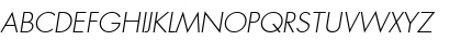 Download a_FuturicaLt ThinItalic Font Uppercase Preview