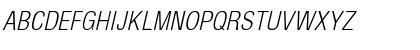 Download ArenaCondensedLight Italic Font Uppercase Preview