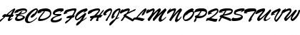 Download BrushScript-Normal-Italic Regular Font Uppercase Preview