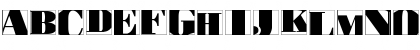 Download BodoblackSquaresInvers Regular Font Uppercase Preview