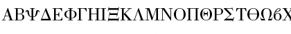 Download Eisago Greek SSi Regular Font Uppercase Preview