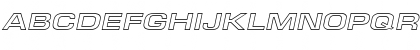 Download EuroseWideHollow Italic Font Uppercase Preview
