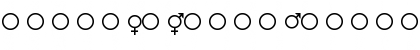 Download Female and Male Symbols Regular Font Uppercase Preview