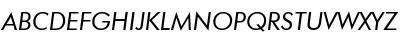 Download Futura Book Italic Font Uppercase Preview