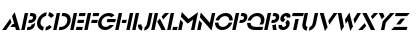 Download FuturistStencil Italic Font Uppercase Preview