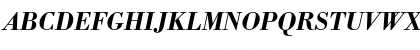 Download BodoniBE-Medium MediumItalic Font Uppercase Preview