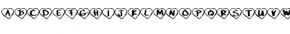 Download KR Paper Hearts Regular Font Uppercase Preview