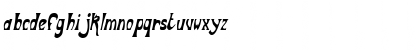 Download BodyShopCondensed Oblique Font Lowercase Preview