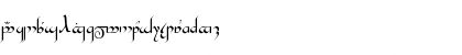 Download Tengwar-Gandalf Medium Font Lowercase Preview