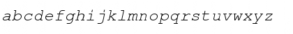 Download APCCourier-Oblique Regular Font Lowercase Preview