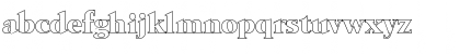 Download BrandonBeckerOutline-ExtraBold Regular Font Lowercase Preview