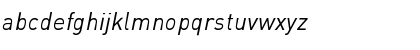 Download DIN-RegularItalic Regular Font Lowercase Preview