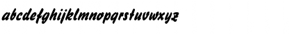 Download BrushStroke26 Italic Font Lowercase Preview