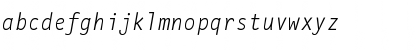 Download LetterGothicMono LightItalic Font Lowercase Preview