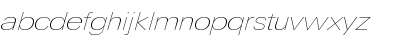 Download LinotypeUnivers ExtdUltLightItalic Font Lowercase Preview