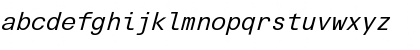 Download LTUnivers Typewriter Italic Font Lowercase Preview