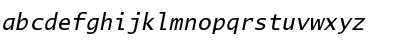 Download LucidaMonoEF RomanItalic Font Lowercase Preview