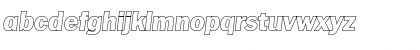 Download CarlBeckerOutline-Heavy Italic Font Lowercase Preview