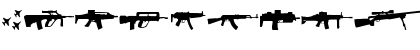 Download Army weapons tfb Regular Font Lowercase Preview