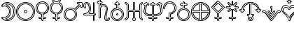 Download Astronomic Signs St Regular Font Lowercase Preview