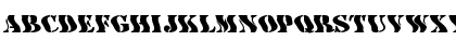 Download AustralianFlyingCorpsStencilF Regular Font Lowercase Preview
