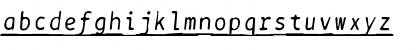 Download BPtypewriteDamagedUnderscored Italic Font Lowercase Preview