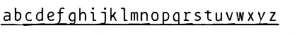 Download BPtypewriteDamagedUnderscored Regular Font Lowercase Preview