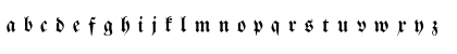 Download Breitkopf FrakturUNZ1L Italic Font Lowercase Preview