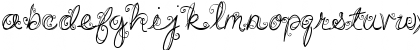 Download DJB SWIRL ME AROUND Regular Font Lowercase Preview
