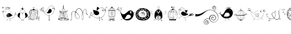 Download DOODLE DINGS 1 Birds Cages Regular Font Lowercase Preview
