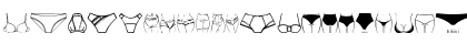 Download Female Underwear Regular Font Lowercase Preview