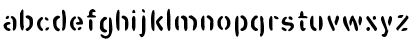 Download CasualStencil Regular Font Lowercase Preview