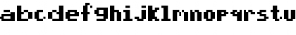 Download pixelmix bold Regular Font Lowercase Preview