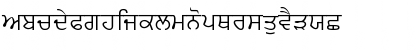 Download PunjabiText Regular Font Lowercase Preview