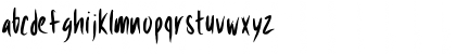 Download PWSharpBrush Medium Font Lowercase Preview
