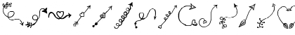 Download Tanaestel Doodle Arrows 01 Regular Font Lowercase Preview